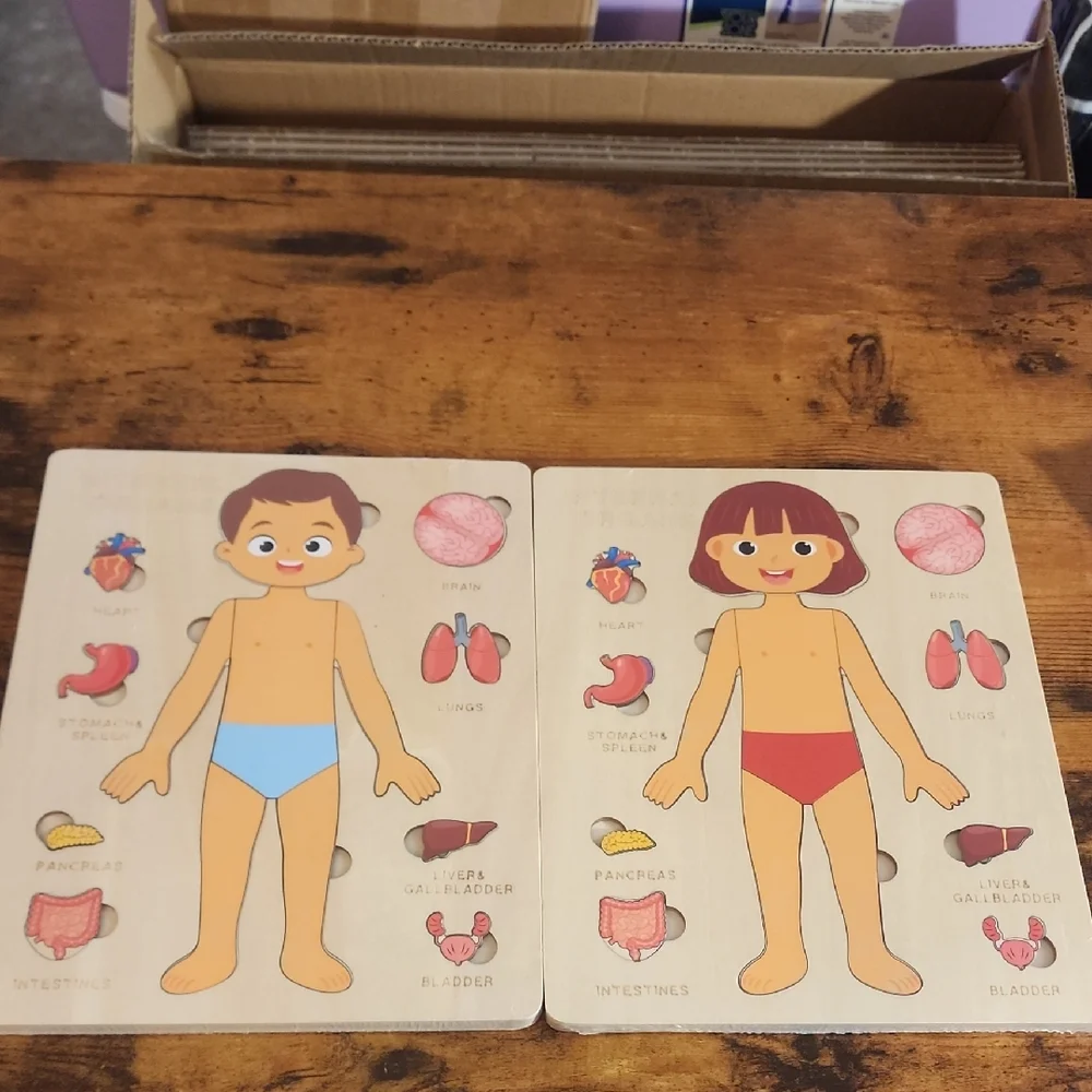 Children's Anatomy Learning Puzzle - Blue and Red Prices Are For Each Set I Have